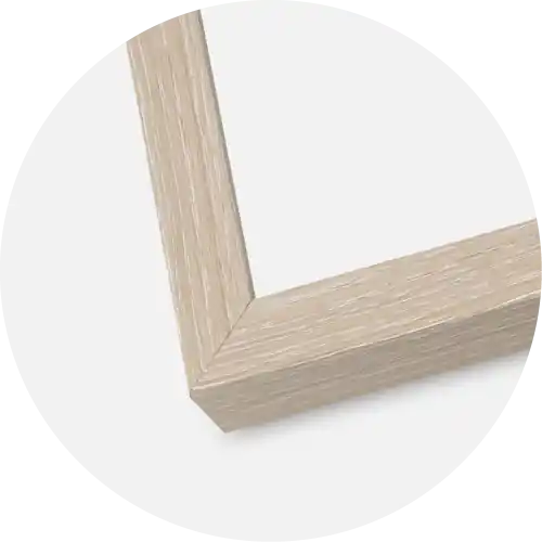 Ramă Björkö - Stejar Înălbit - Mărime la alegere (Sticlă acrilică) Preferatul clienților