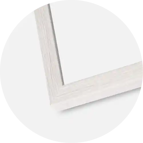 Ofertă limitată Ramă Ares Alb Stejar 30x40 cm - Paspartuuri Alb 21x30 cm