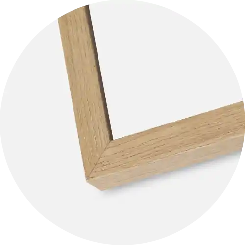 Ofertă specială Ramă Hermes Natural Stejar 70x100 cm - Paspartuuri Alb 62x85 cm