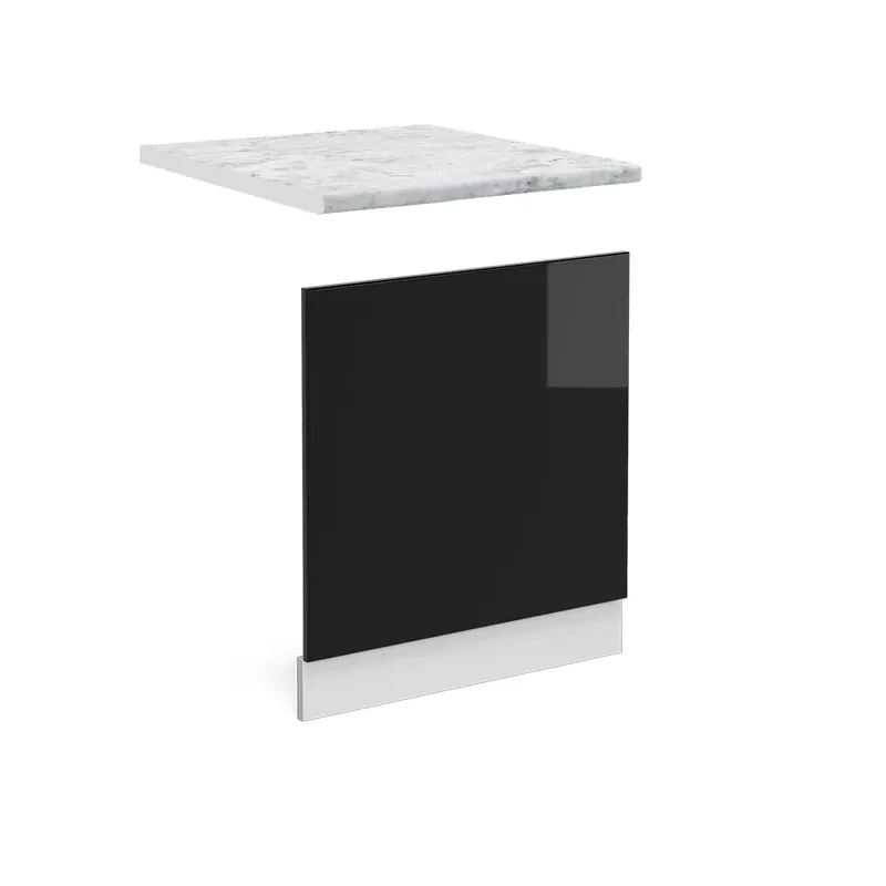 Panoul frontal R-Line Negru lucios ridicat 60 cm , AP Marmură Vicco Popular
