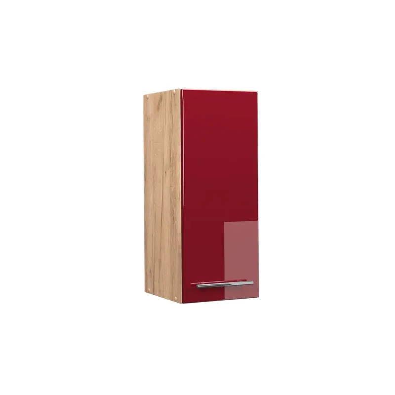 Reducere extra Dulap de perete Fame-Line Bordeaux lucios ridicat 30 cm Vicco