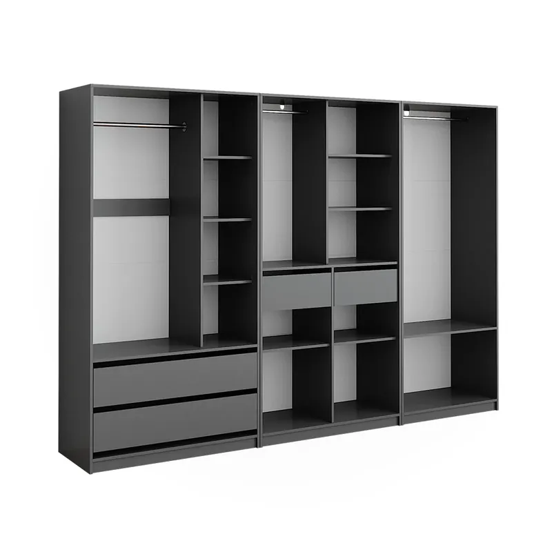Promoție Dulap Elmo antracit 280x200 cm Set de 3 Vicco