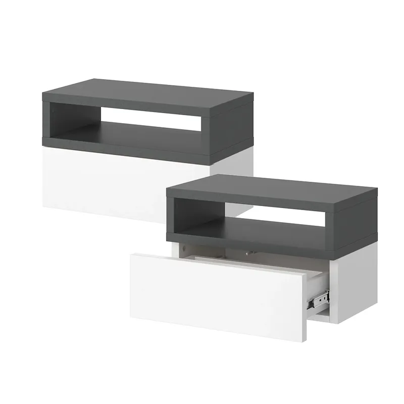 Cel mai vândut Noptiera Urbano antracit Set de 2 Vicco