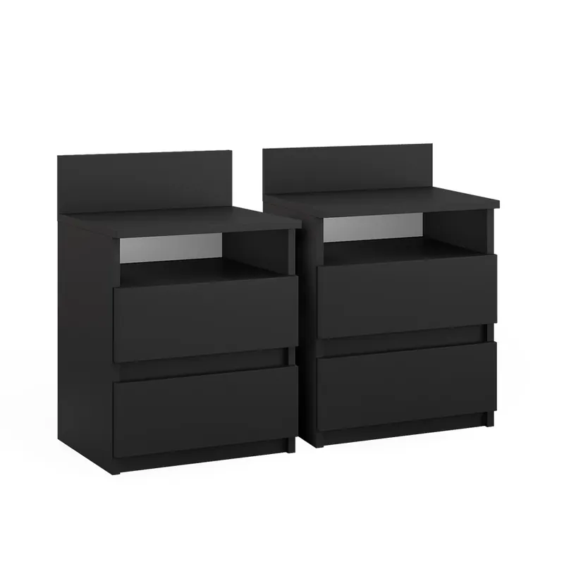 Chilipir Noptiera Monty Negru Set de 2 Vicco