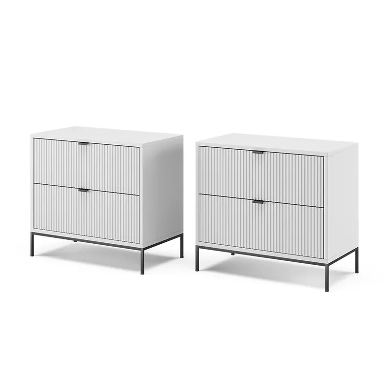Noptiera Eliza Alb Set de 2 Vicco Reducere extra