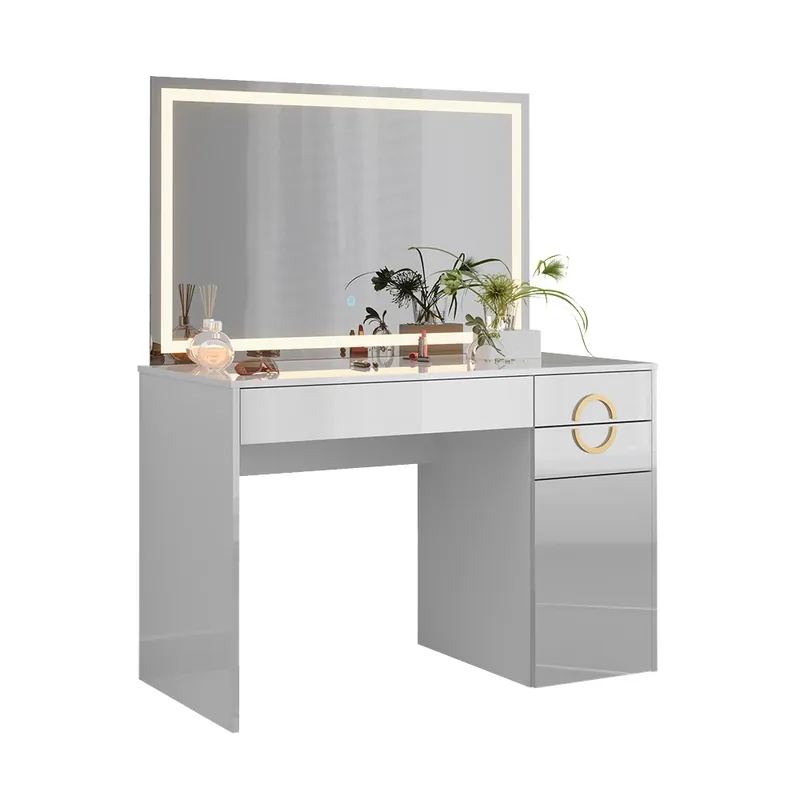 Preț mic Masă de toaletă Adela Alb 115 cm cu oglinda LED Vicco