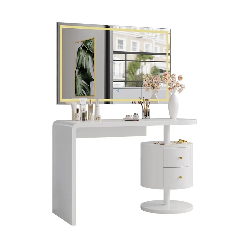 Reducere specială Masă de toaletă Lara Alb 120 cm cu oglinda LED Vicco
