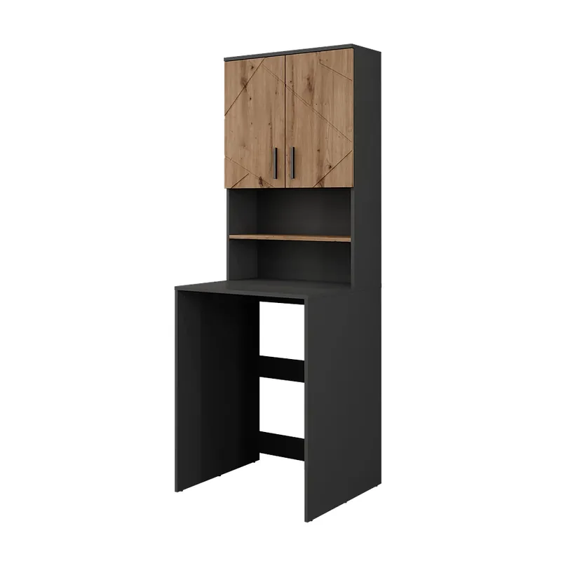 Set dulap mașină de spălat Irma Stejar antracit/Goldkraft 68x88.5 cm 2 părți Vicco Retur ușor