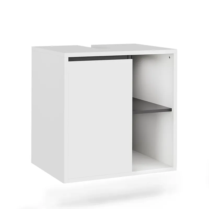 ViccoDulap pentru lavoar"Viola",Alb/gri ,60x60 cm cu rafturi deschise Reducere extra