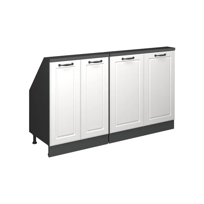 Dulap mansardă Rion Casă de țară albă/antracit Set de 2 Vicco Livrare rapidă
