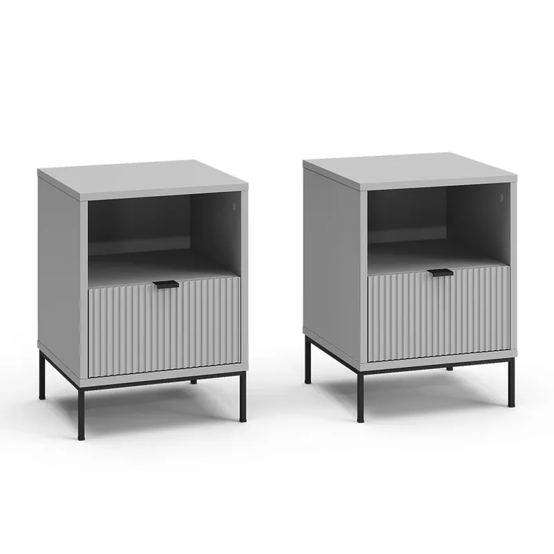 Discount Măsuță de pat Eliza Gri Set de 2 Vicco