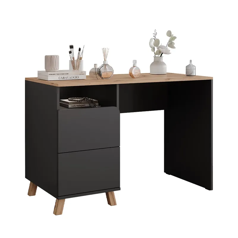 Doar azi Masă de toaletă Karen Antracit/Artisan 110 cm cu sertare Vicco