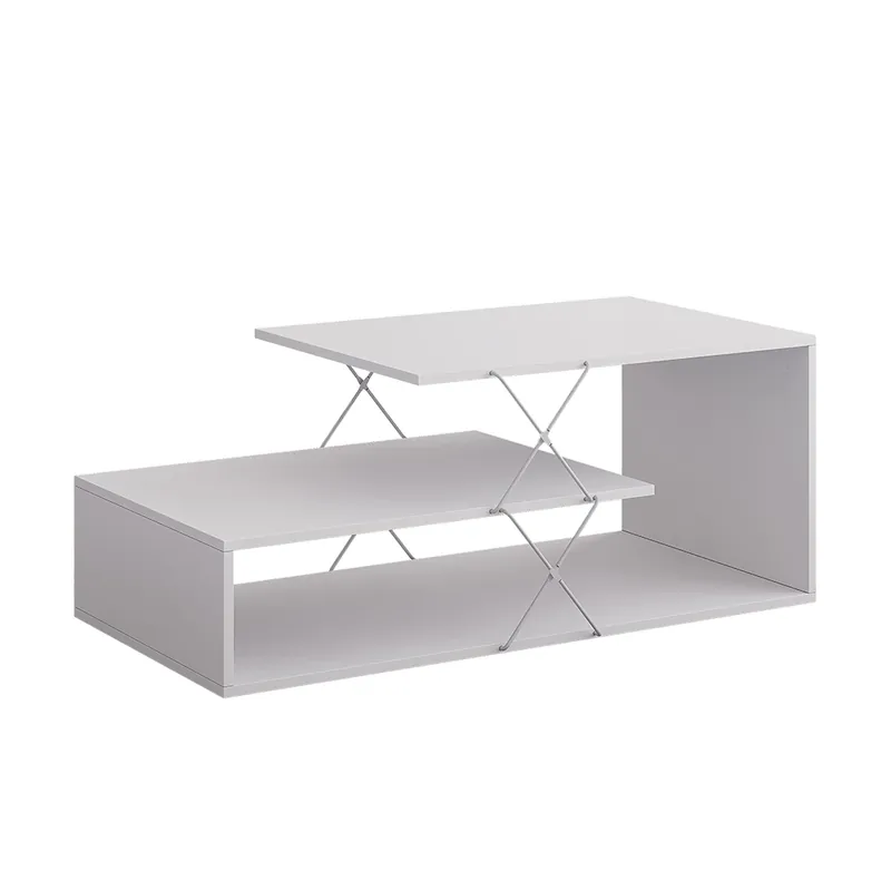 Calitate înaltă Masă de cafea Nario Alb 100 x 50 cm Vicco