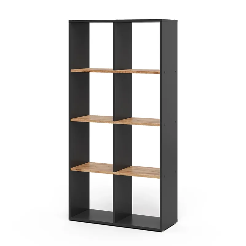 Despărțitor de cameră Scutum Stejar antracit/Goldkraft 143x72 cm Vicco Livrare rapidă