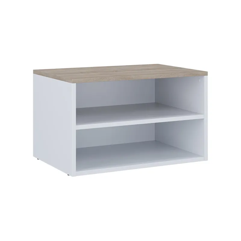 Cumpărături sigure Comodă Betti Alb/Sonoma 60x36 cm cu 2 compartimente Vicco