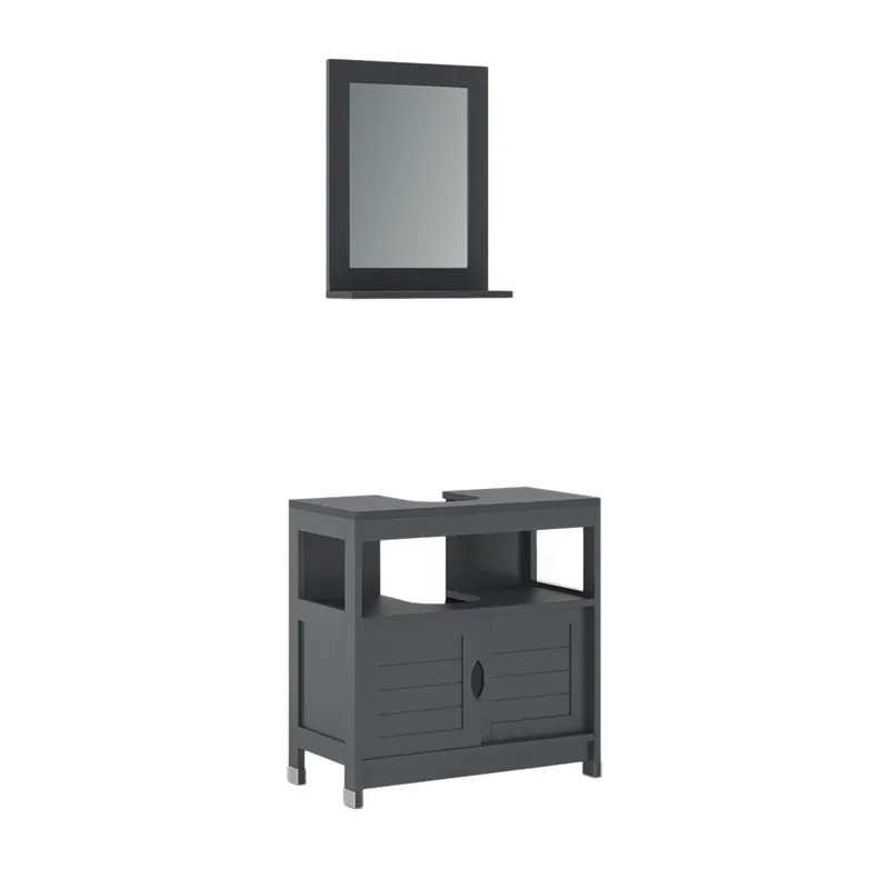 Set mobilier baie Vilda Gri 2 părți Vicco Preț mic