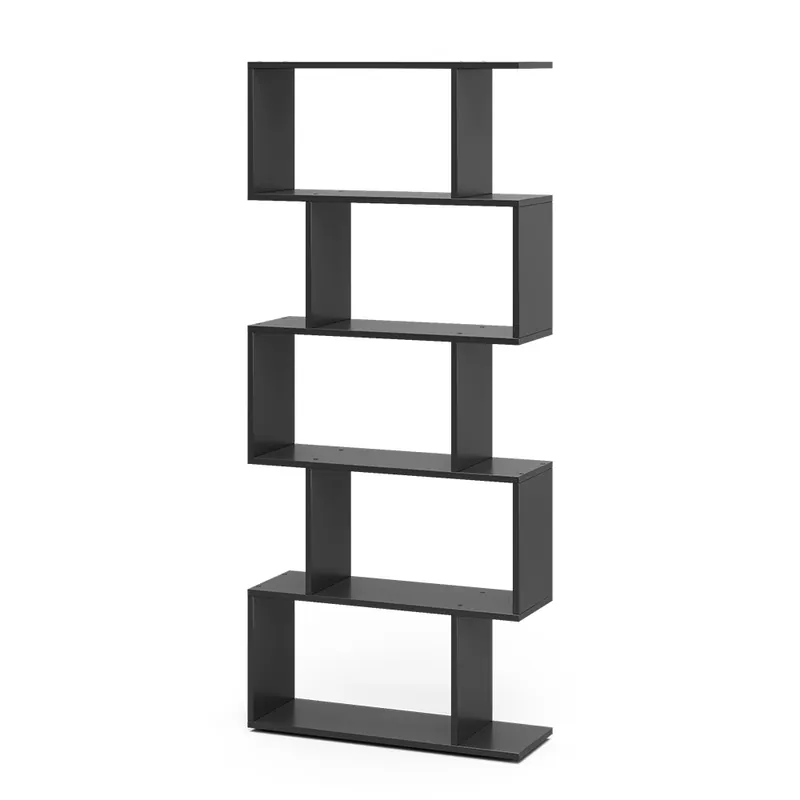Reduceri Despărțitor de cameră Levio Negru 70x164.1 cm 5 compartimente Vicco