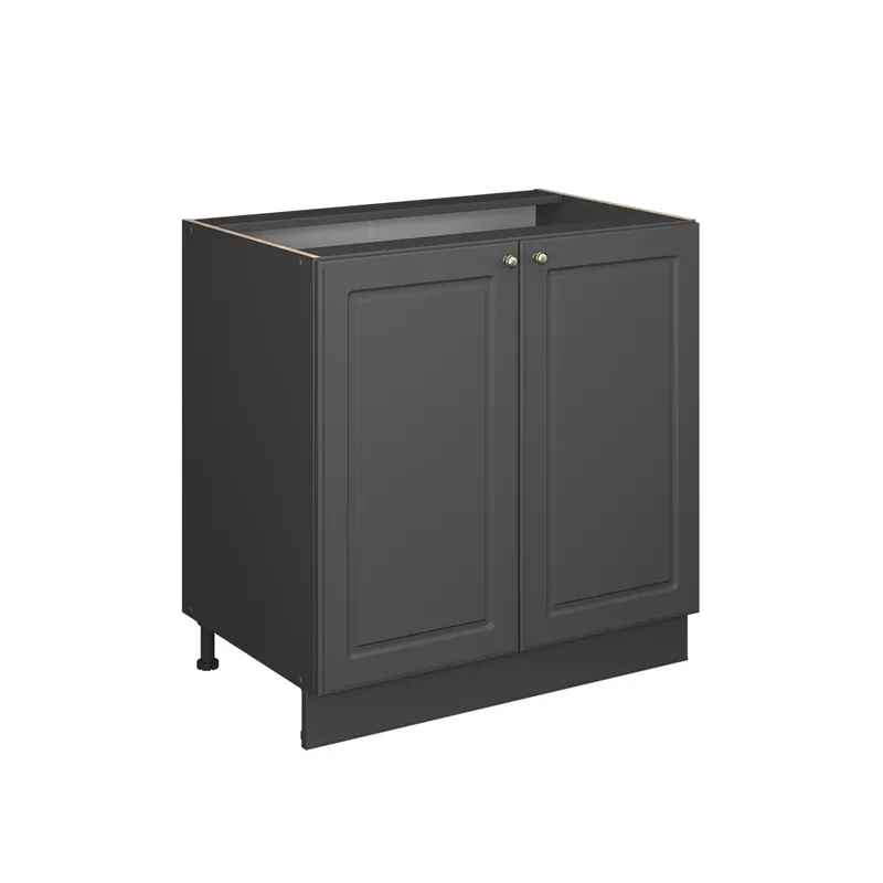 Dulap de bază pentru chiuvetă Fame-Line Casă de țară antracit-aur 80 cm cu raft, marmură AP Vicco Livrare expres