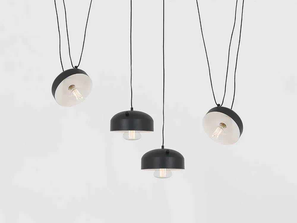 Lampa suspendată POPO FLAT 4 - negru Mai ieftin