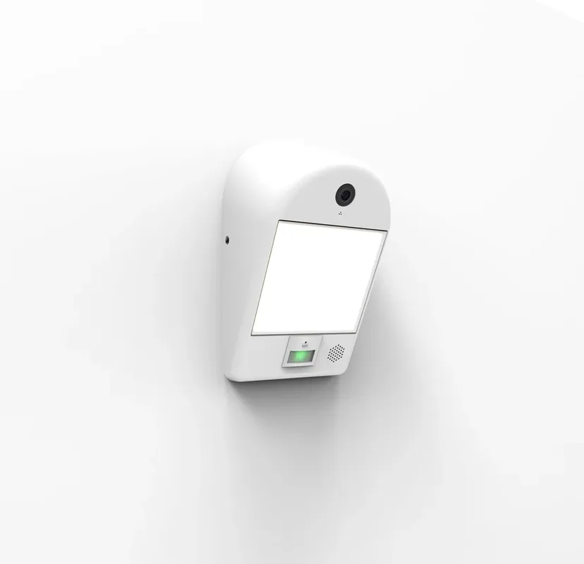 Aplica de exterior LED cu cameră, difuzor și senzor de mișcare Lutec MIMO albă Reducere specială