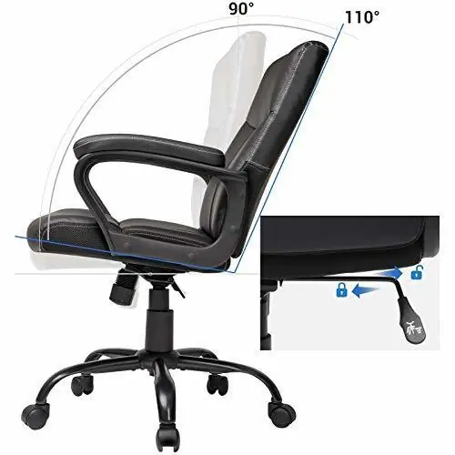 Scaun elegant de birou negru OBG39BK Songmics Ofertă