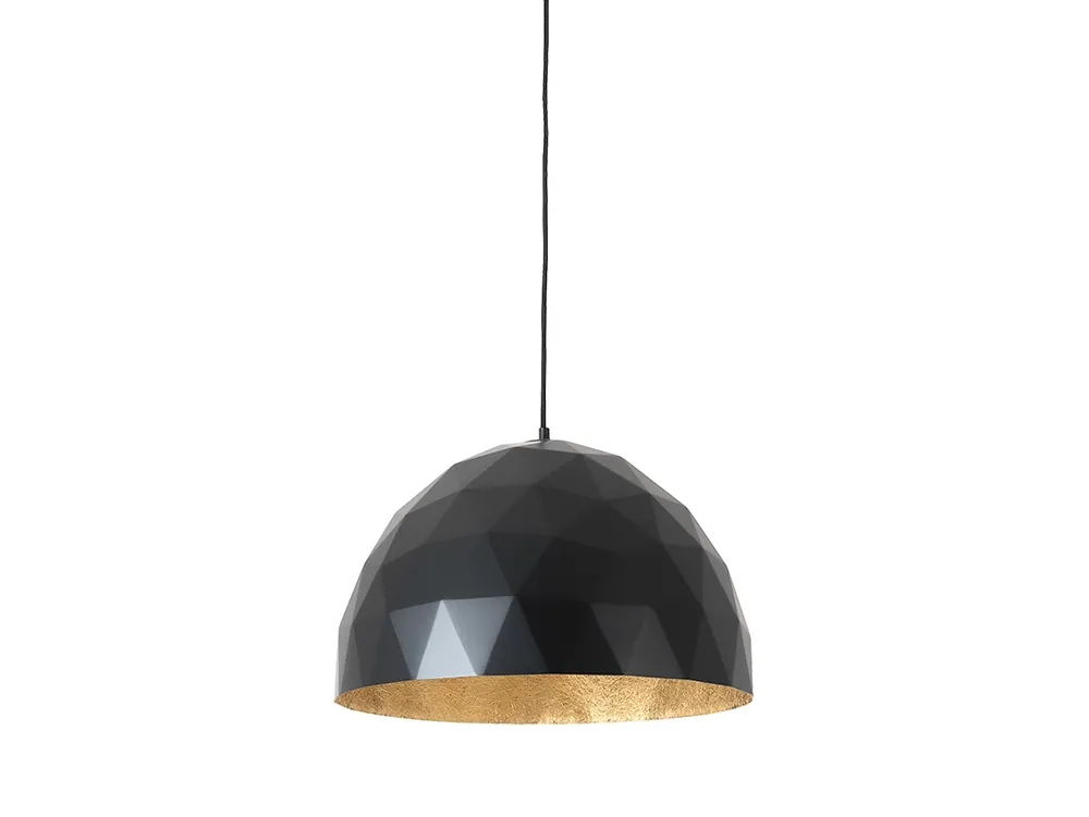 Lampa suspendată LEONARD L - negru auriu Mai ieftin