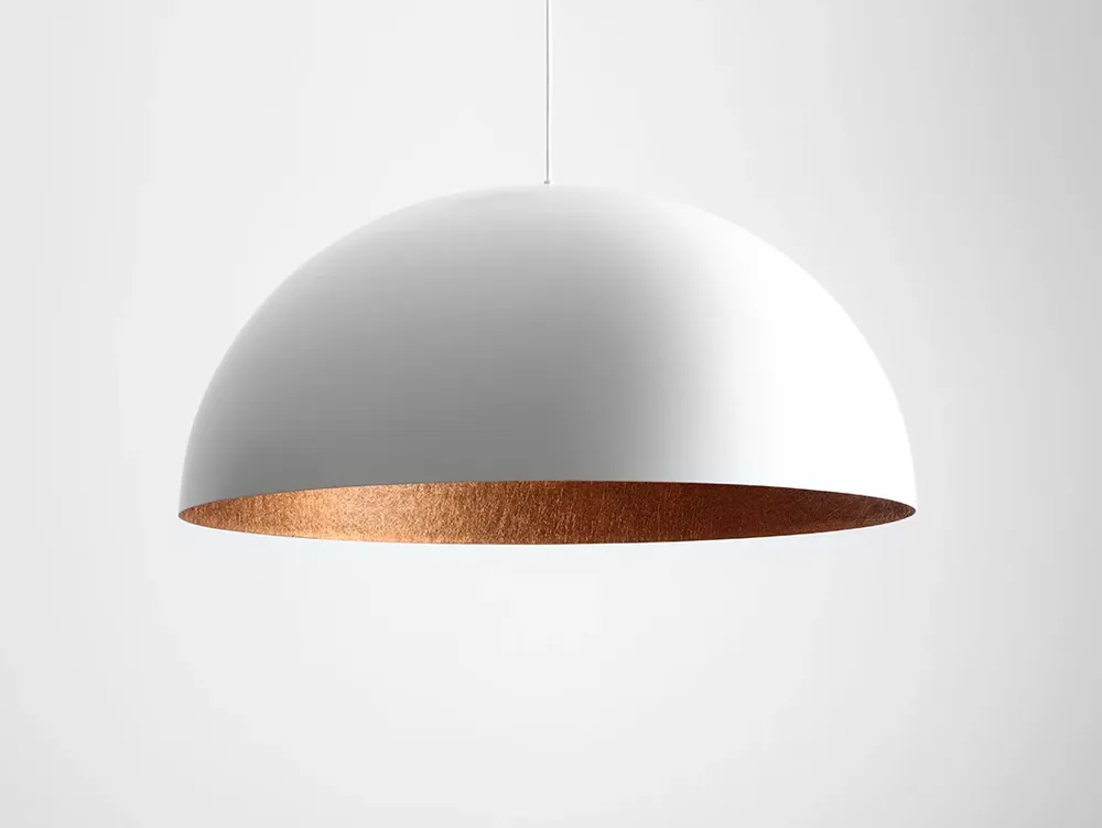 Lampa suspendată Lord 90 - alb-cupru Super ofertă