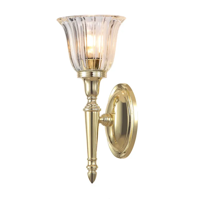Nu rata Dryden 1 lumină de perete - alamă lustruită Elstead