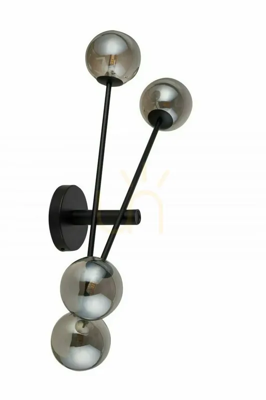 Aplică Sigma ORO 4 lumini gri negru 78 cm G9 12W 32089 Calitate înaltă