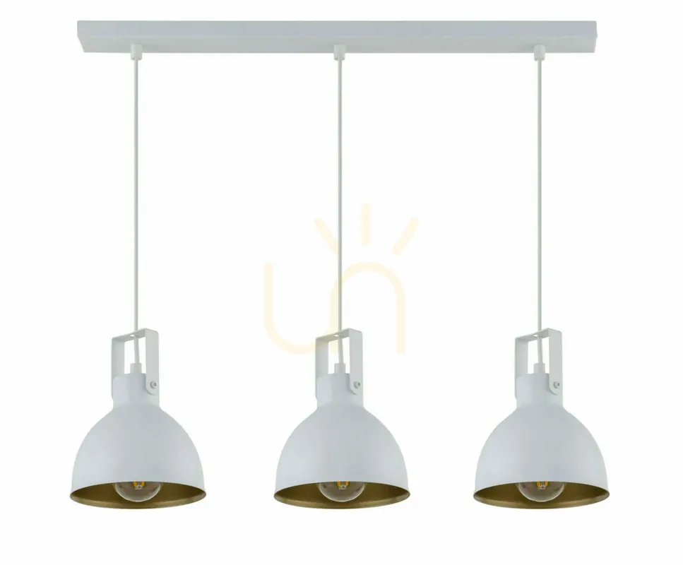 Lampă suspendată Sigma Mars 3 alb/auriu 32263 Retur ușor