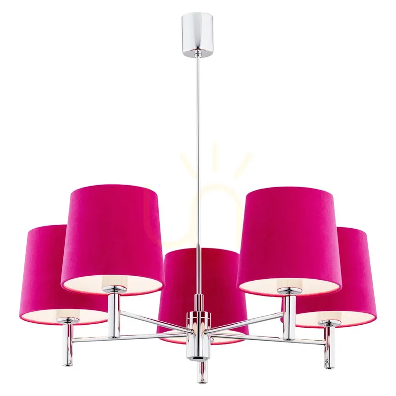 Ofertă exclusivă Candelabru Argon Bolzano roz cromat 5xE27 SKU 2075