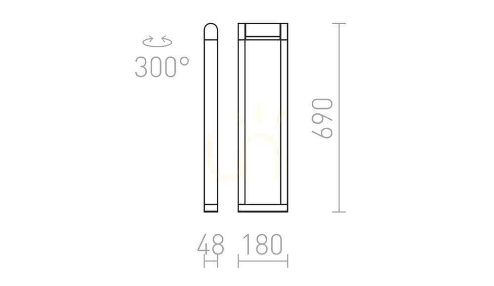 Rendl Aque Stojanová Matná černá 230 V Led 8 W Ip54 3000 K Lampă de grădină. Retur ușor