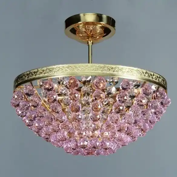 Plafonier cristal Bohemia L15 521/06/4 rosaline Plată sigură