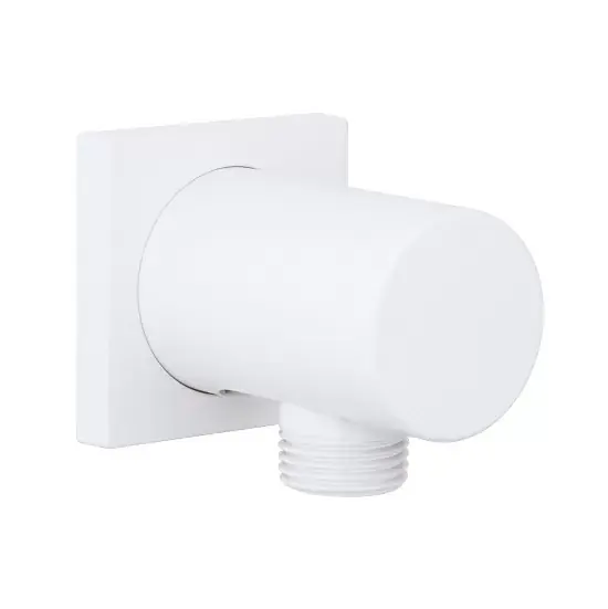 Plată securizată Fixfit cot de iesire dus cu ornament patrat Grohe Rainshower alb 27076LS0