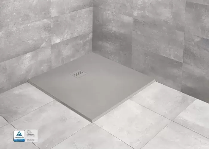 Reducere extra Cadita de dus patrata,, marmura compozit, Radaway Kyntos C cemento