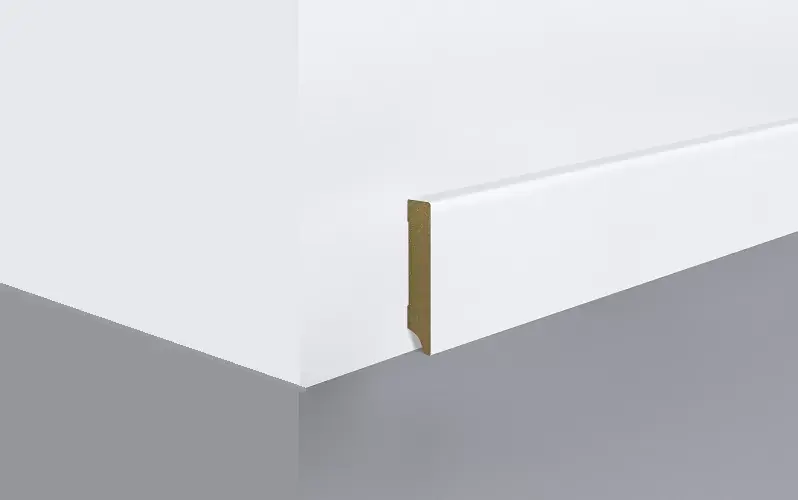 Preț mic Plinta din MDF 80 alba cubica pentru parchet Egger P80C.01