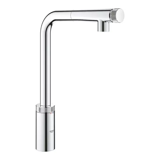 Baterie bucatarie, pipa inalta L, dus extractabil, Grohe Minta Smartcontrol crom lucios 31613000 Discount