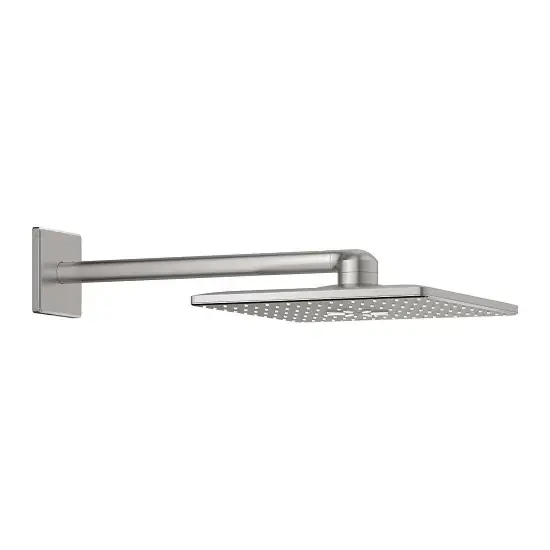 Set para de dus fixa cu brat 430 mm, 2 jet, Grohe RainShower 310 SmartActiv Cube crom mat (supersteel) 26479DC0 Preferatul clienților