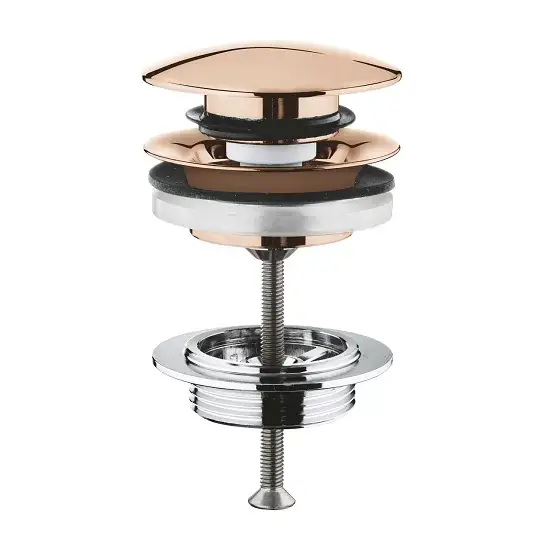 Ventil pentru lavoar, cu preaplin, Grohe cupru lucios (warm sunset) 65807DA0 Ofertă