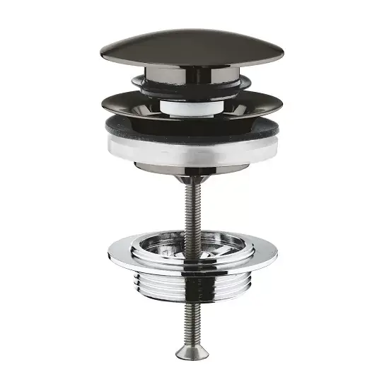 Chilipir Ventil pentru lavoar, cu preaplin, Grohe antracit mat (brushed hard graphite) 65807AL0
