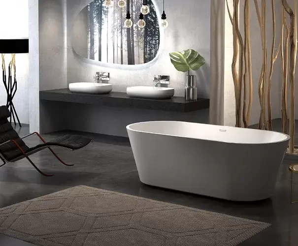 Cada de baie freestanding 158.5 cm, ovala, Florida AVA HY476-1585 Reducere