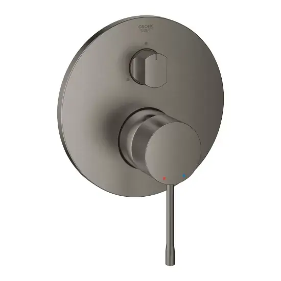 Baterie cada dus monocomanda incastrata, cu 3 iesiri, Grohe Essence antracit mat (brushed hard graphite) 24092AL1 Reducere specială