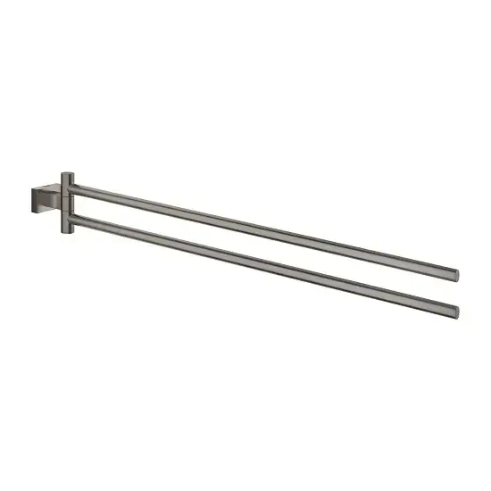 Ofertă de sezon Suport prosop cu doua brate, Grohe Essentials Cube, antracit mat (brushed hard graphite) 40624AL1
