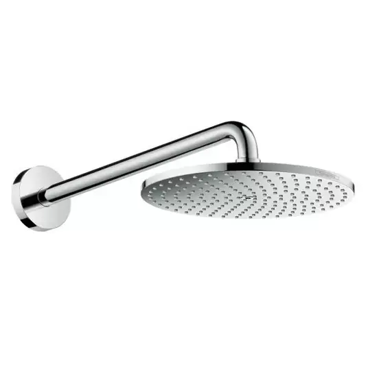 Super ofertă Set para de dus fixa cu brat, montaj pe perete, Hansgrohe Raindance Select S 27607000