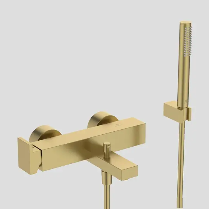 Baterie cada dus monocomanda, cu set de dus, auriu mat (brushed gold), Ideal Standard Extra BD514A2 Retur gratuit
