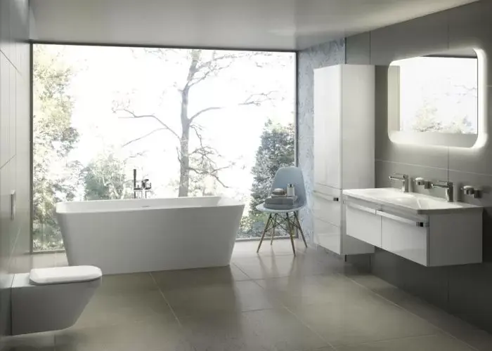 Cada de baie freestanding 180x80 cm, cu fanta de preaplin, alb mat, Ideal Standard Atelier Tonic II K8725V1 Plată sigură