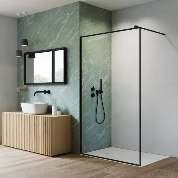 Discount Perete de dus tip Walk-In, negru mat, Radaway Nes Black Walk-In II Frame