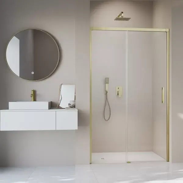 Usa de nisa culisanta, auriu periat, Radaway Idea Brushed Gold DWJ Reduceri