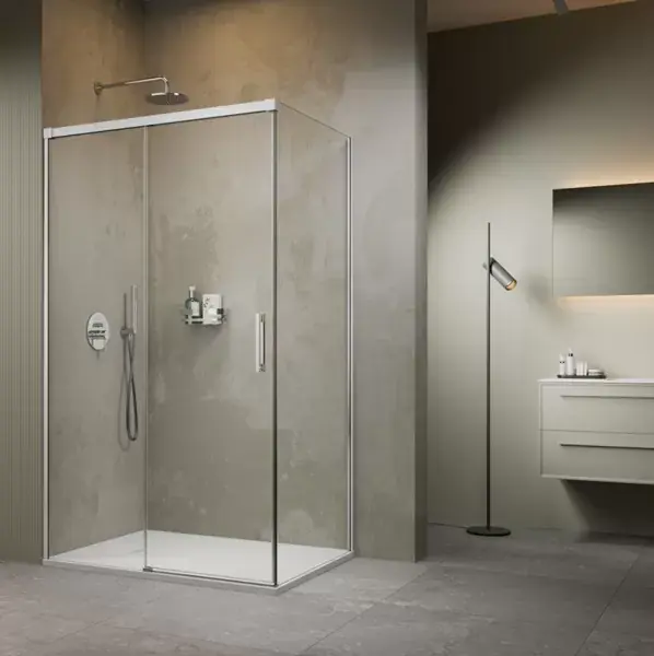 Cabina de dus rectangulara, cu usa culisanta, crom lucios, Radaway Idea 8 KDJ Ofertă limitată