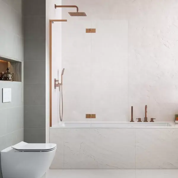 Paravan pentru cada de baie, cupru periat, Radaway Essenza 8 SL Brushed Copper PND II Ofertă